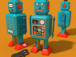 8 robots Modelo 3D