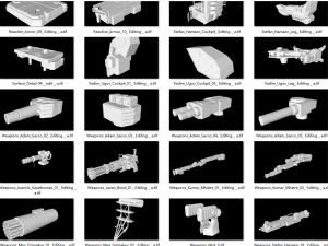 M13-600 machine parts AdamSaccoHydraulics01 AdamSaccoLeg AndersonJonesArm BenMauroArm Ben 3D Model