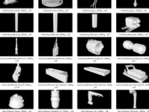 M13-600 machine parts AdamSaccoHydraulics01 AdamSaccoLeg AndersonJonesArm BenMauroArm Ben 3D Model