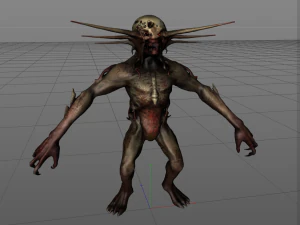 138 juegos de juego de terror casa embrujada escena fantasma pared puerta mochila arma personaje modelo C4D con Modelo 3D