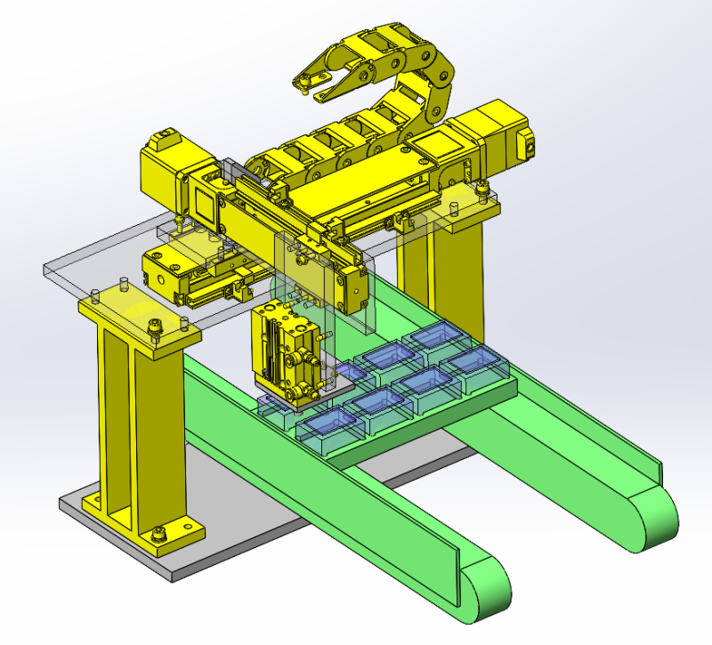XYZ direction movable conductivity inspection mechanism Modelo 3D .c4d .max .obj .3ds .fbx .stl .blend