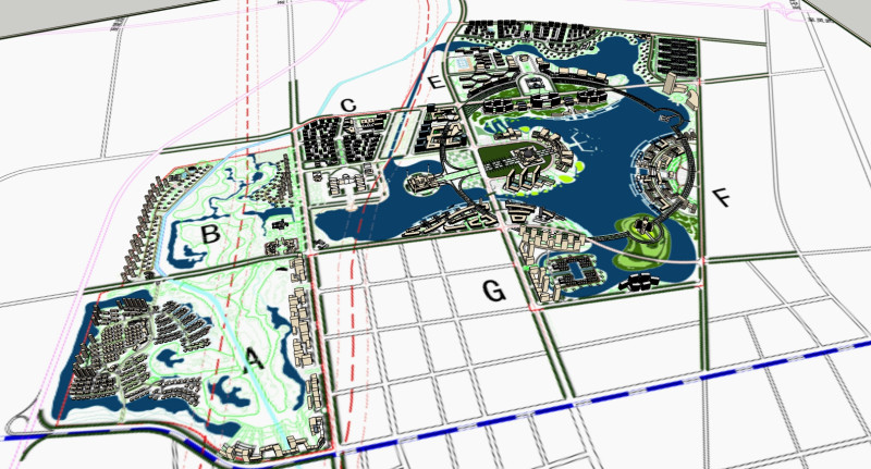 Su model of urban design Modello 3D .c4d .max .obj .3ds .fbx .stl .blend