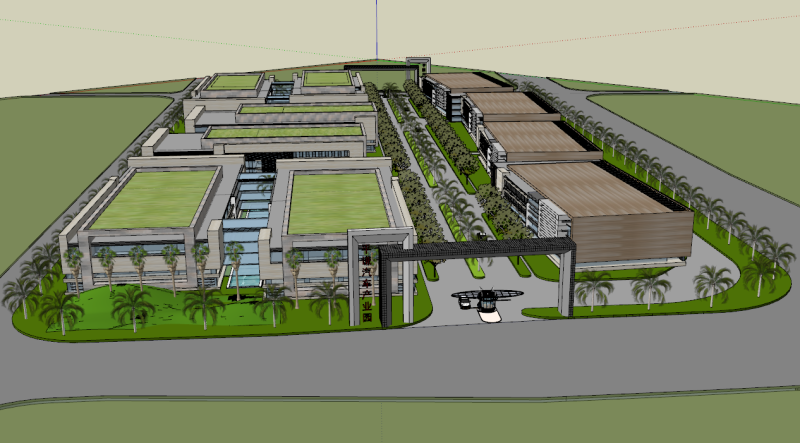 Manufacturing Industrial Park Automobile Industrial Park su Model SU8 3D Модель .c4d .max .obj .3ds .fbx .stl .blend 