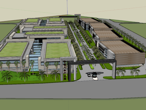 Manufacturing Industrial Park Automobile Industrial Park su Model SU8 3D 模型