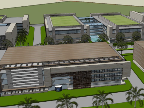 Manufacturing Industrial Park Automobile Industrial Park su Model SU8 3D Model