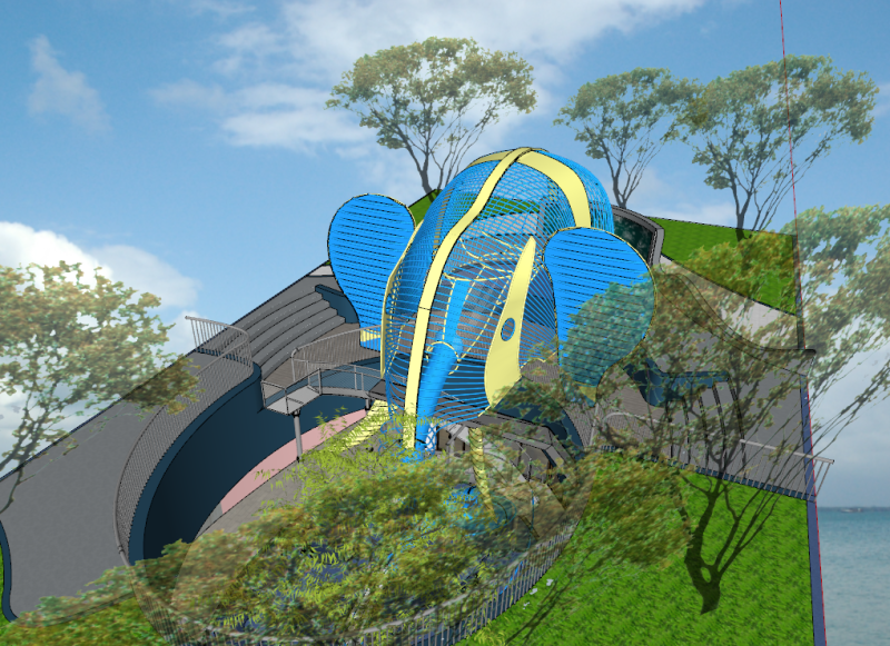Elephant modeling landscape park su model Modelo 3D .c4d .max .obj .3ds .fbx .stl .blend