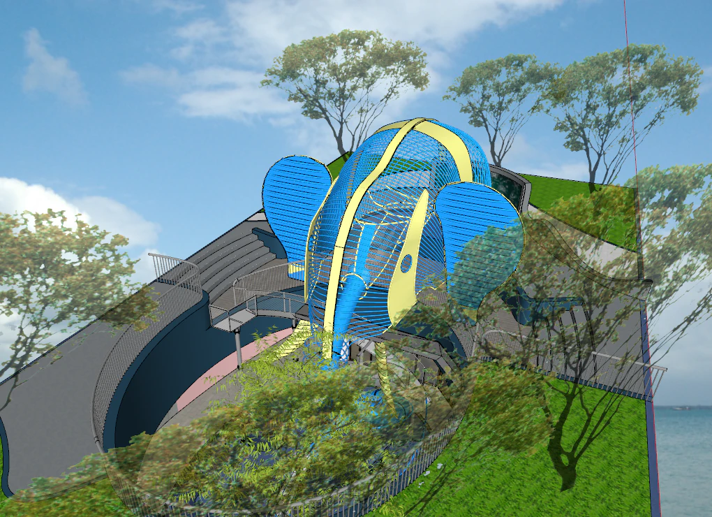 Elephant modeling landscape park su model 3D Model .c4d .max .obj .3ds .fbx .stl .blend
