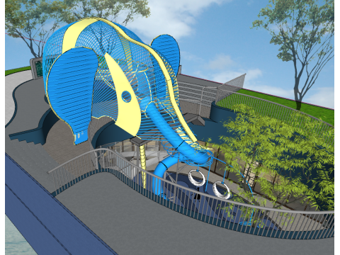 Elephant modeling landscape park su model Modelo 3D