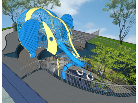 Elephant modeling landscape park su model 3D Model