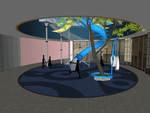 Elephant modeling landscape park su model 3D Model
