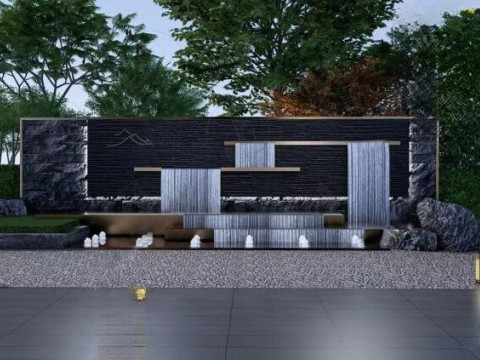 Flow landscape wall su model 3D 모델