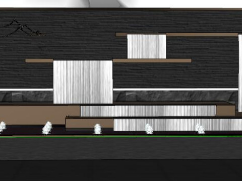 Flow landscape wall su model 3D Model