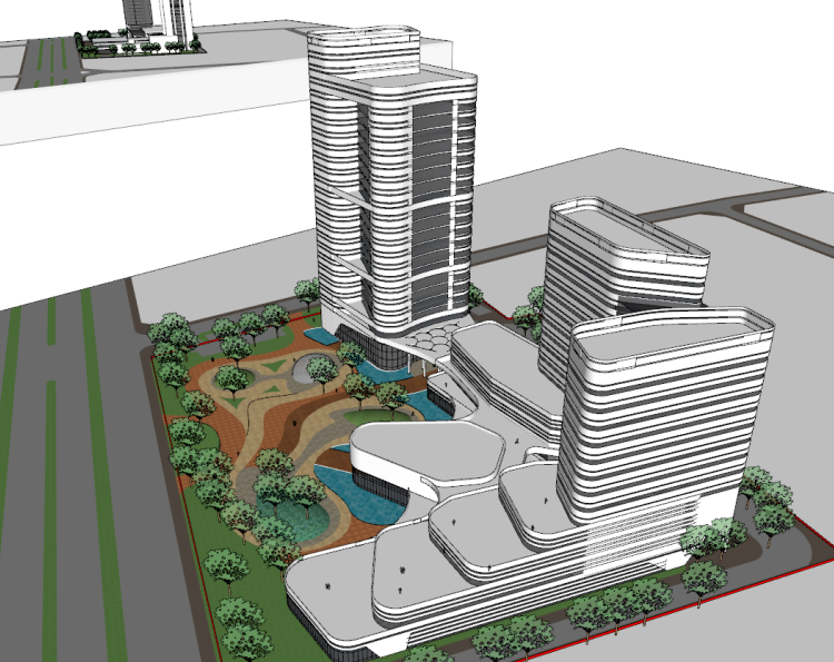 Hotel bidding model B plot Modello 3D .c4d .max .obj .3ds .fbx .stl .blend