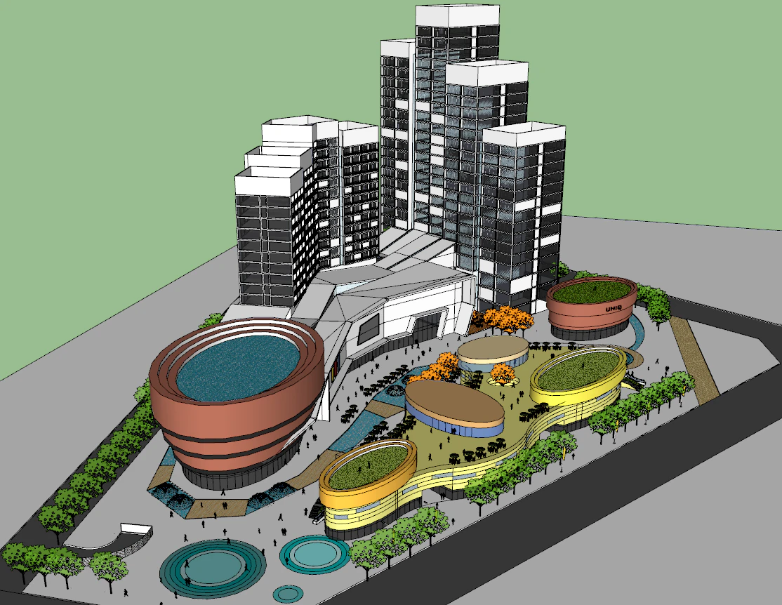 Hotel bidding model plot A 3D Model .c4d .max .obj .3ds .fbx .stl .blend 