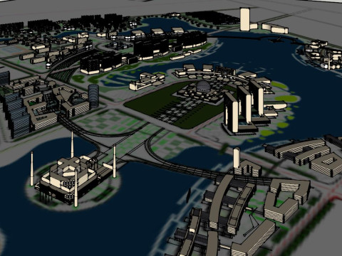 Urban design su model 3D Model