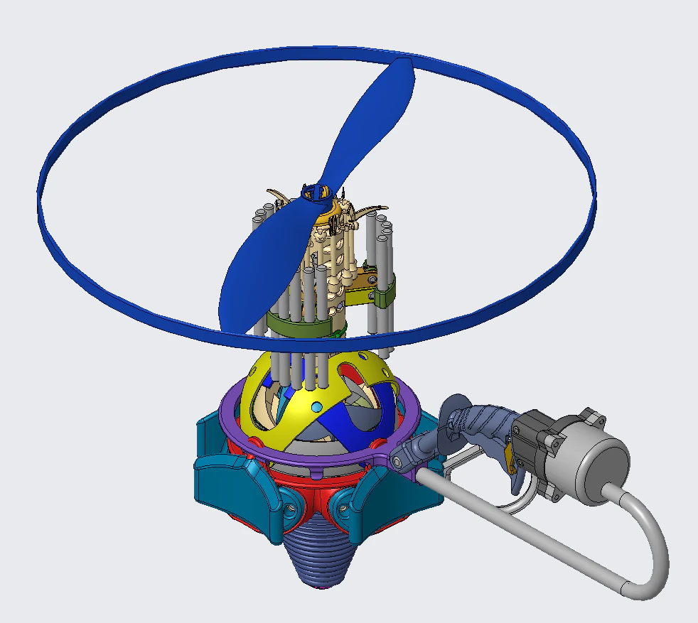 Gyro pump 3D Model .c4d .max .obj .3ds .fbx .stl .blend 