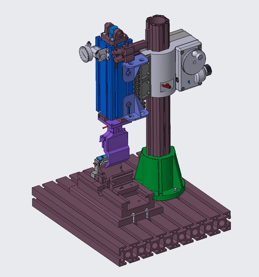 Multifunctional bending and shearing machine PROE format 3D Model .c4d .max .obj .3ds .fbx .stl .blend 