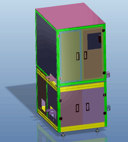 Non-standard automated equipment sheet metal appearance design drawing Model 3D .c4d .max .obj .3ds .fbx .stl .blend 