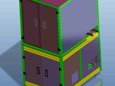 Non-standard automated equipment sheet metal appearance design drawing Model 3D