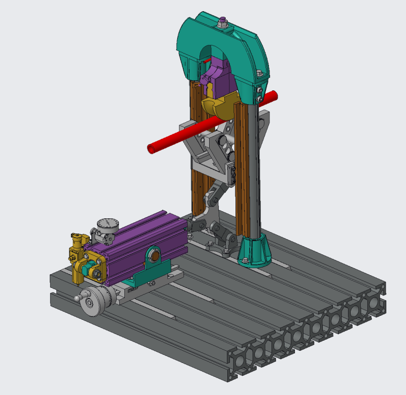 Automatic steel pipe bending machine 3Dモデル .c4d .max .obj .3ds .fbx .stl .blend