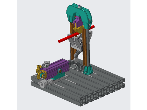 Automatic steel pipe bending machine 3Dモデル