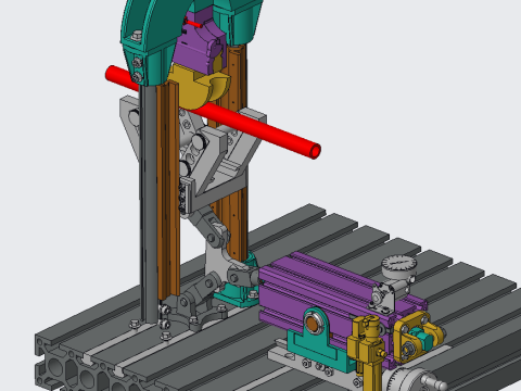 Automatic steel pipe bending machine 3Dモデル