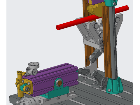Automatic steel pipe bending machine 3Dモデル