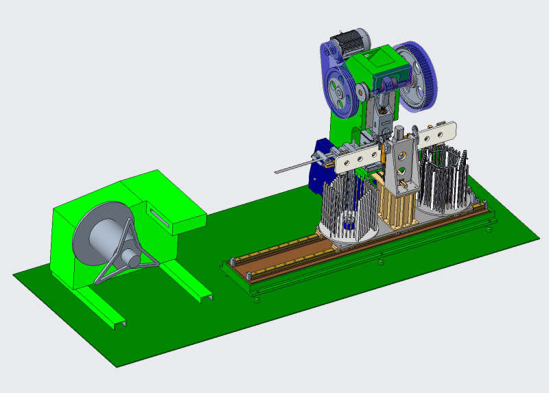 Ballast stamping T-piece assembly production line 3D Model .c4d .max .obj .3ds .fbx .stl .blend