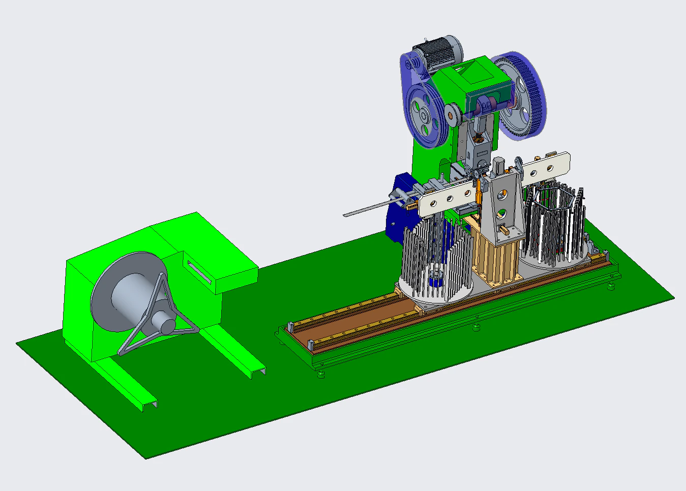 Ballast stamping T-piece assembly production line 3D Model .c4d .max .obj .3ds .fbx .stl .blend 