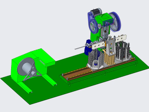 Ligne de production d'assemblage de pièces en T d'estampage de ballast Modèle 3D