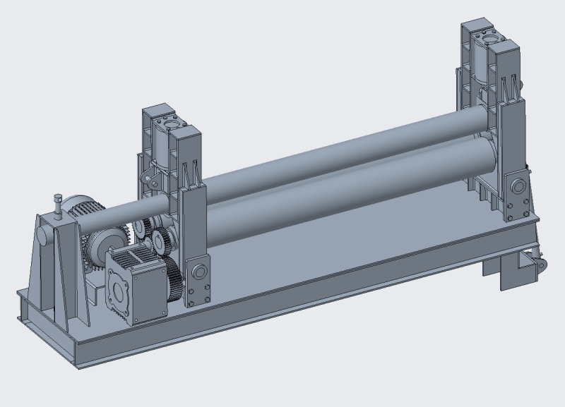 Automatic steel plate rolling machine Model 3D .c4d .max .obj .3ds .fbx .stl .blend