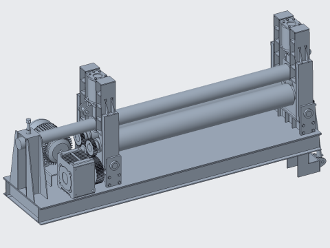 Automatic steel plate rolling machine 3D 모델