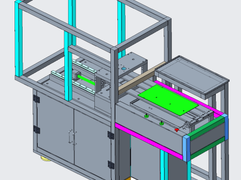 Circuit board servo punching machine PROE Modelo 3D