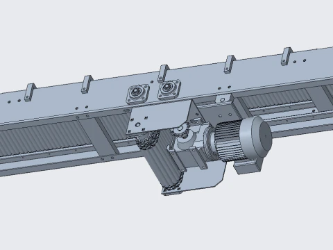 Heat resistant sprocket conveying line 3D Model