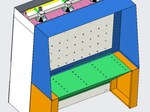 Обладнання для видалення пилу з імпульсним фільтром 3D Модель