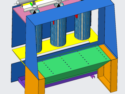 Pulse filter cartridge dust removal equipment 3D Модель