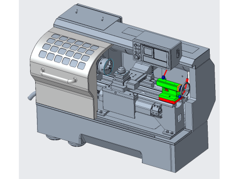 CNC lathe 3D Model