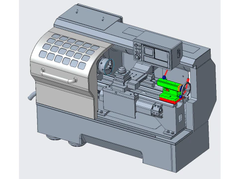 CNC lathe 3D Model