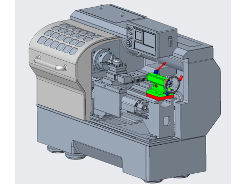 CNC lathe 3D 模型
