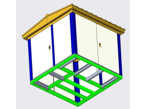 European-style box-type substation 3D Model