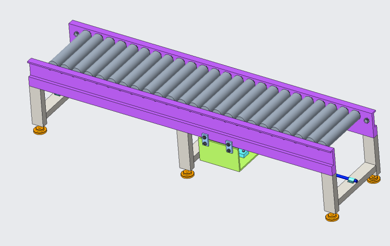 Roller conveyor Model 3D .c4d .max .obj .3ds .fbx .stl .blend