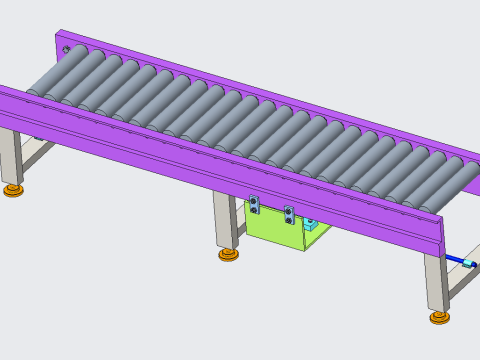 Roller conveyor 3D Model