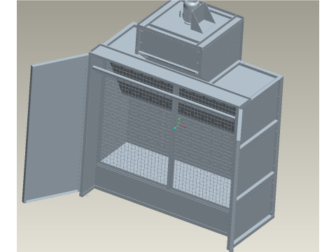 Closed paint spraying equipment 3D 模型