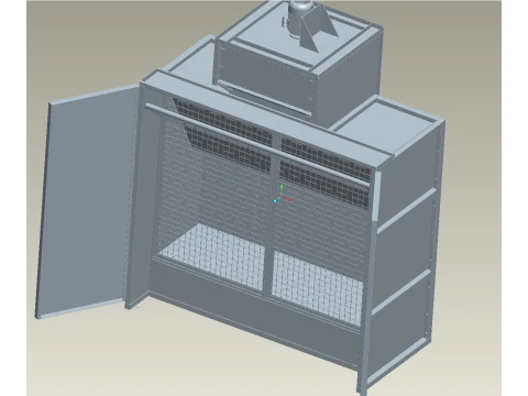 Closed paint spraying equipment 3D Model
