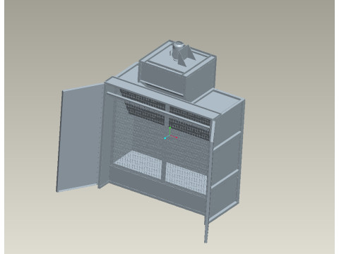 Closed paint spraying equipment 3D 模型