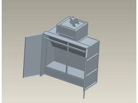 Closed paint spraying equipment 3D Model