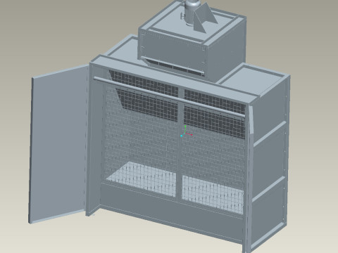 Closed paint spraying equipment 3D 模型