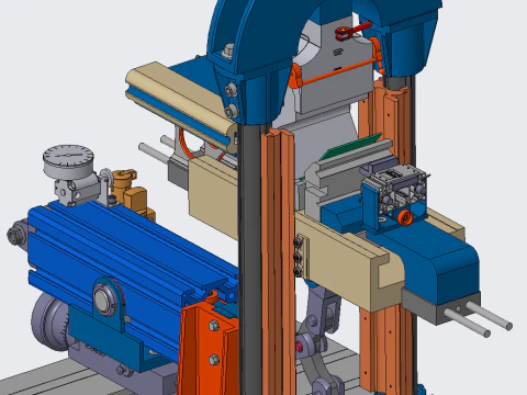 Multifunctional sheet metal bending and shearing machine 3D Model