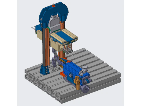 Multifunctional sheet metal bending and shearing machine 3D Model