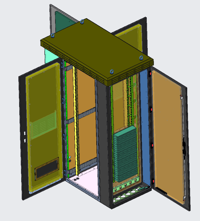 Outdoor communication cabinet Modelo 3D .c4d .max .obj .3ds .fbx .stl .blend